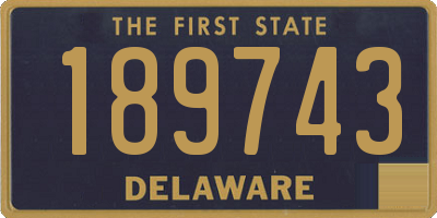 DE license plate 189743