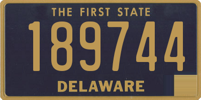 DE license plate 189744