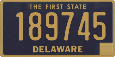DE license plate 189745