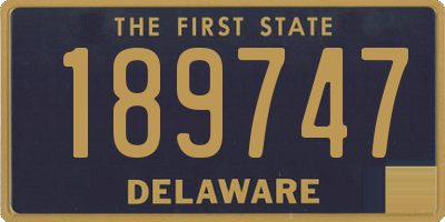 DE license plate 189747