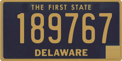 DE license plate 189767