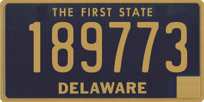 DE license plate 189773