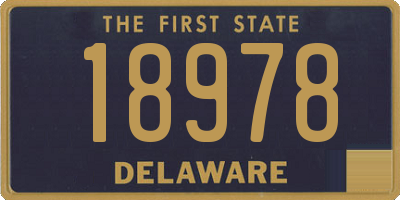 DE license plate 18978