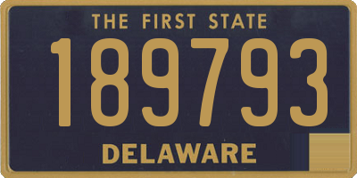 DE license plate 189793