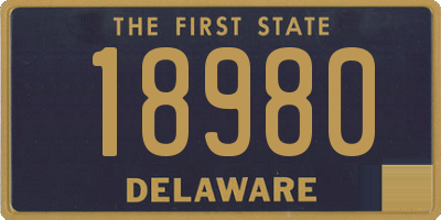 DE license plate 18980