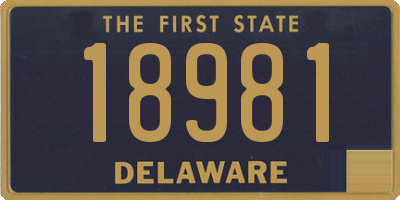 DE license plate 18981