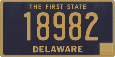 DE license plate 18982