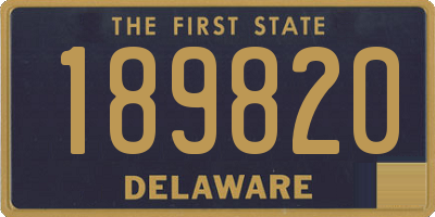 DE license plate 189820