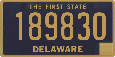 DE license plate 189830