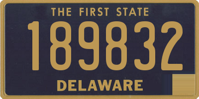 DE license plate 189832
