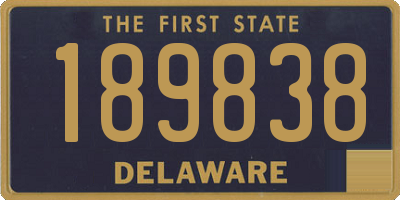 DE license plate 189838