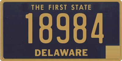 DE license plate 18984