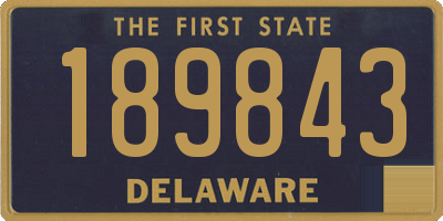 DE license plate 189843