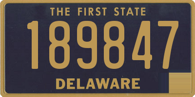 DE license plate 189847