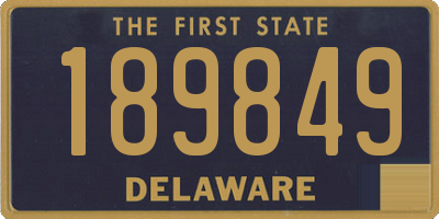 DE license plate 189849