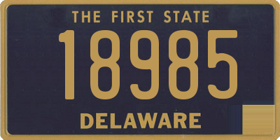 DE license plate 18985