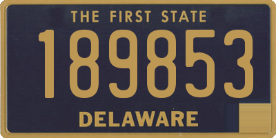 DE license plate 189853