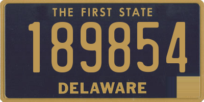 DE license plate 189854