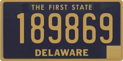 DE license plate 189869