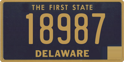 DE license plate 18987