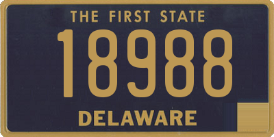 DE license plate 18988