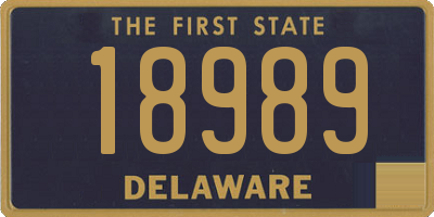 DE license plate 18989