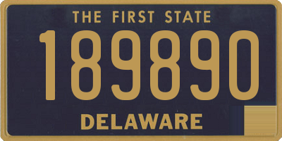 DE license plate 189890