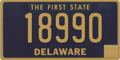 DE license plate 18990