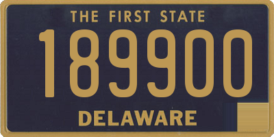 DE license plate 189900