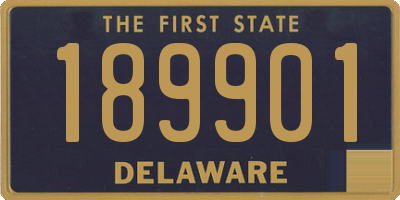 DE license plate 189901