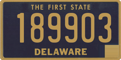 DE license plate 189903