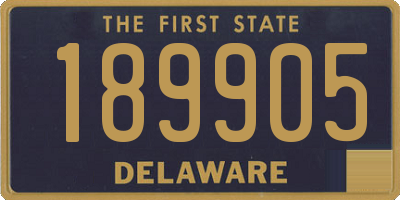 DE license plate 189905