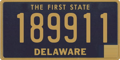 DE license plate 189911