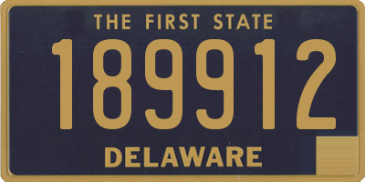 DE license plate 189912