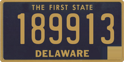 DE license plate 189913