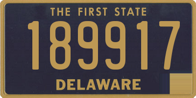 DE license plate 189917
