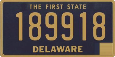 DE license plate 189918