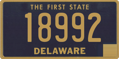 DE license plate 18992