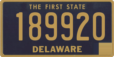 DE license plate 189920