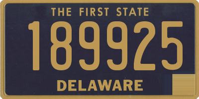 DE license plate 189925