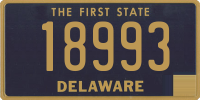 DE license plate 18993