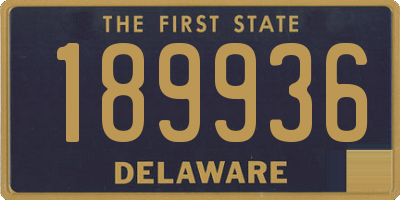 DE license plate 189936