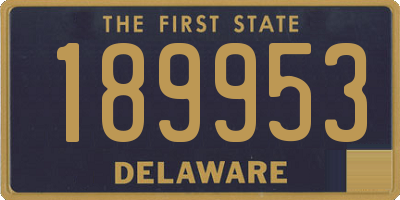 DE license plate 189953