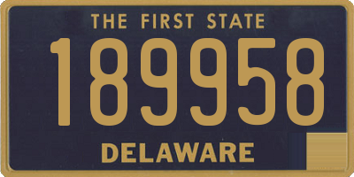 DE license plate 189958