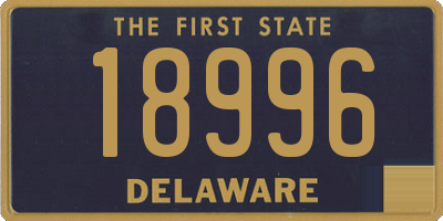 DE license plate 18996