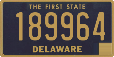 DE license plate 189964