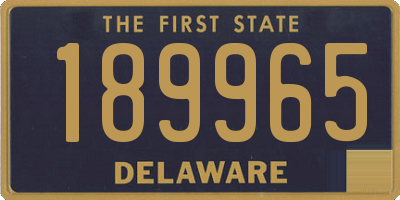 DE license plate 189965