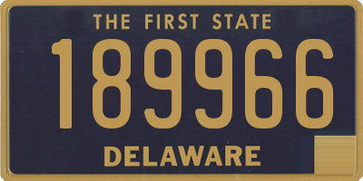 DE license plate 189966