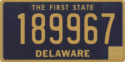 DE license plate 189967