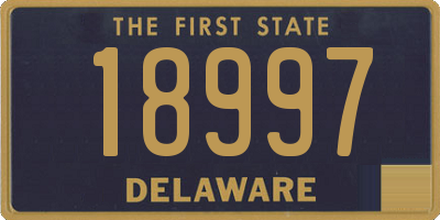 DE license plate 18997